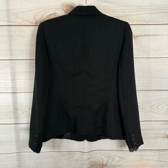 Jones New York Suit Black Striped Two-Button Blazer Size 8 - Picture 3 of 6